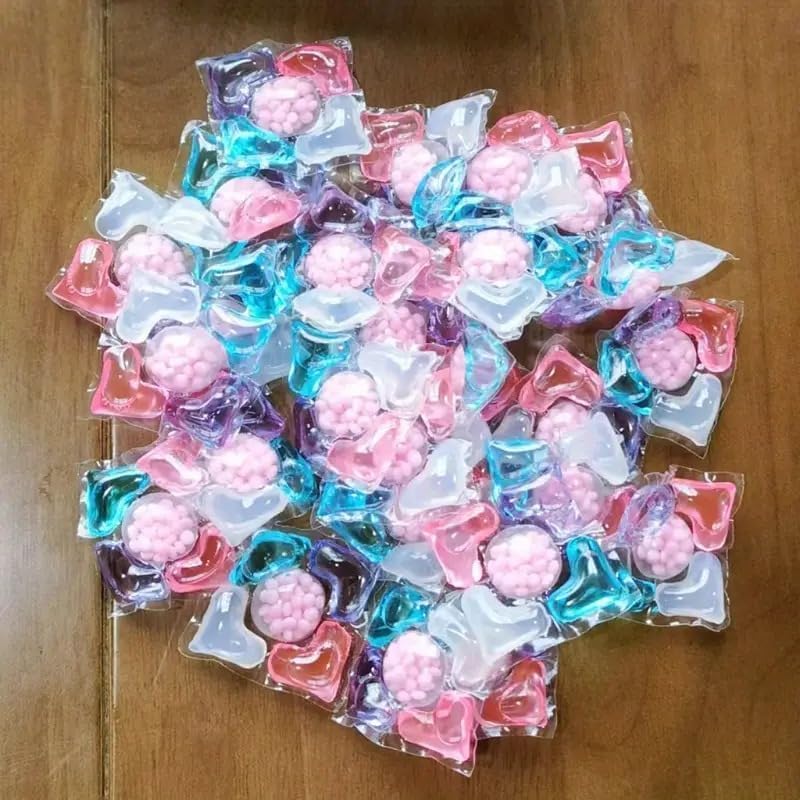 UK-1065 5 In 1 Washing Maching Laundry Pods | Laundry Gel Beads For Deep Cleaning Stain Removal | Semi-automatic Detergent Tablet For Front & Top Washing Machine(pc 10)