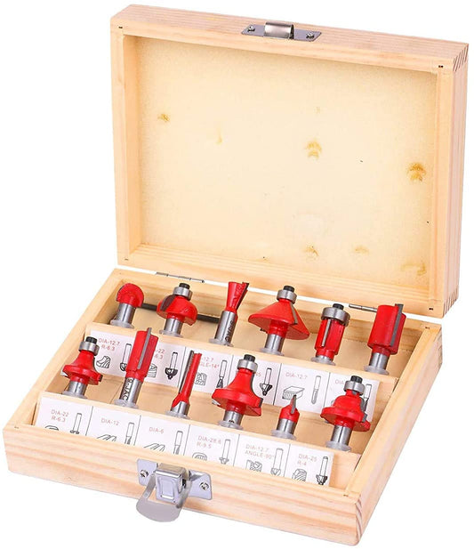 UK-0106  12 / 15PCS MILLING CUTTER ROUTER BIT SET