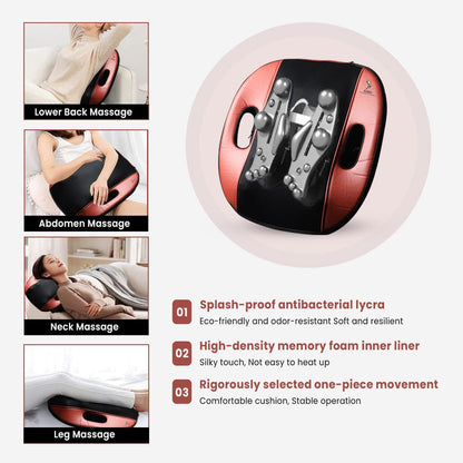 UK-0968 back massager cushion with heat function backpain cushion for chair electric back massager for pain relief roller for back massage
