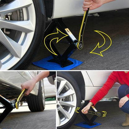 UK-1054 Auto 360 Degrees Swivel Car Jack, Handle Scissor Jack, Garage Tire Wheel Lug Wrench, Lift Speed Handle Tool