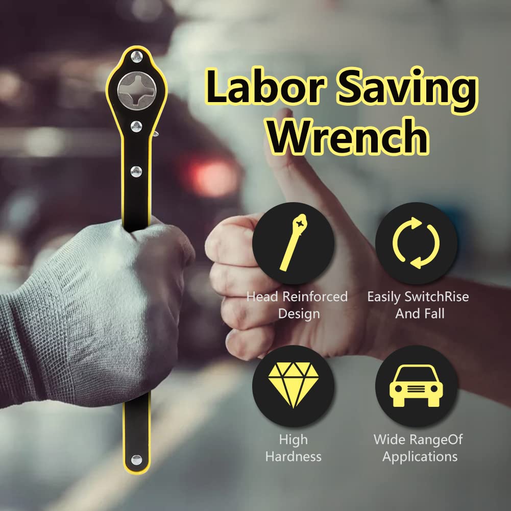 UK-1054 Auto 360 Degrees Swivel Car Jack, Handle Scissor Jack, Garage Tire Wheel Lug Wrench, Lift Speed Handle Tool