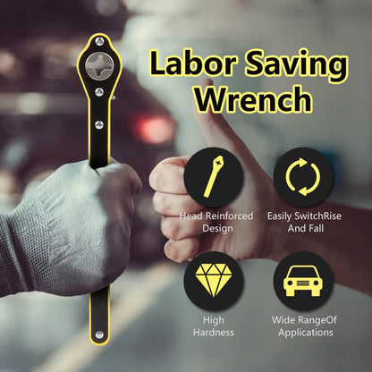 UK-1054 Auto 360 Degrees Swivel Car Jack, Handle Scissor Jack, Garage Tire Wheel Lug Wrench, Lift Speed Handle Tool