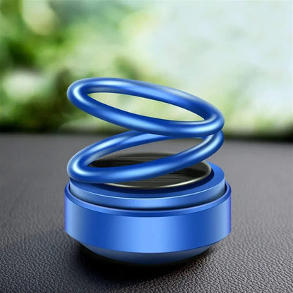 UK-0139  Solar Power Car Aroma Diffuser 360°Double Ring Rotating Design, Car Fragrance Diffuser, Car Perfume Air Freshener