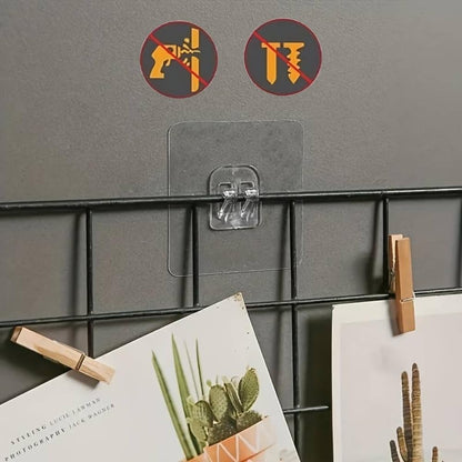 UK-0887 Self Adhesive Wall Hook Seamless Stickers Wall-Mounted Super Strong PVC Waterproof Big Adhesive Heavy Duty Magic Sticky