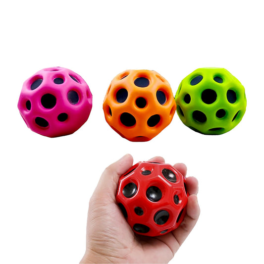 UK-0407  Moon Ball Bouncy Coral Anti Stress Bouncing for Kids Soft Rubber Bounce Set Playground Gift Boys Girl Crazy Fun Super Star Children bouncy ball Multicolor