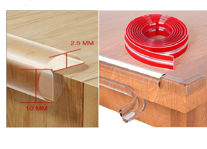 UK-1027 Corner Guards, Strip Customized Self- Adhesive Protector Tape with Silicone Bumper Strip Triangle Cuttable Corner Guards, Protector Strip(1 Meter)