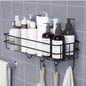 UK-0867 Self-Adhesive Bathroom Shelf with Hooks - Space-Saving Wall Mounted Shelf for Bathroom Essentials