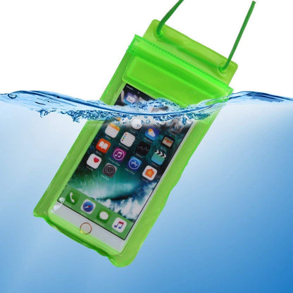 UK-0374 Waterproof Sealed Transparent Mobile Bag Cover for Protection in rain & Swimming Fits for Any Android Universal Size Mobile Phone Multicolored