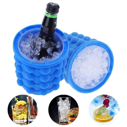 UK-0302 Silicone Ice Bucket The Revolutionary Space Saving Cube Maker