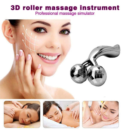 UK-0140   3D Manual Roller Massager 360 Rotate Roller Face Body Massager For Skin Lifting, Wrinkle Remover and Facial Massage, Relaxation and Skin Tightening Tool