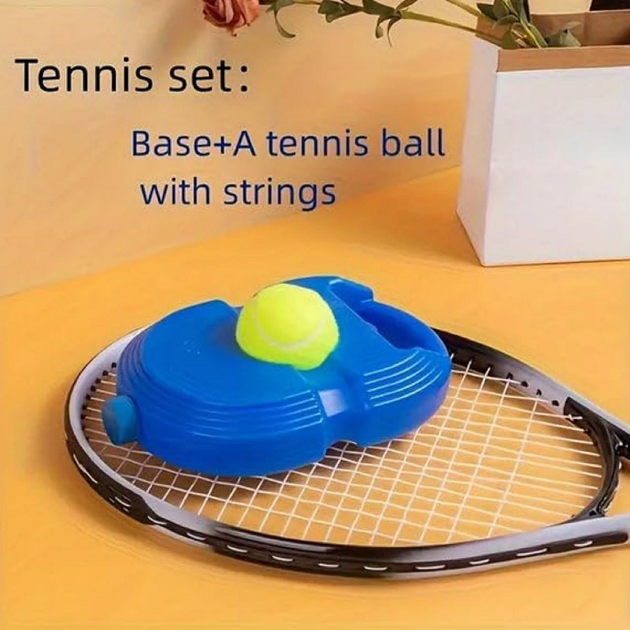 UK-0364  Tennis Trainer Rebound Ball,Solo Tennis Training Equipment for Self-Pracitce,Portable Tool,Tennis Rebounder Kit