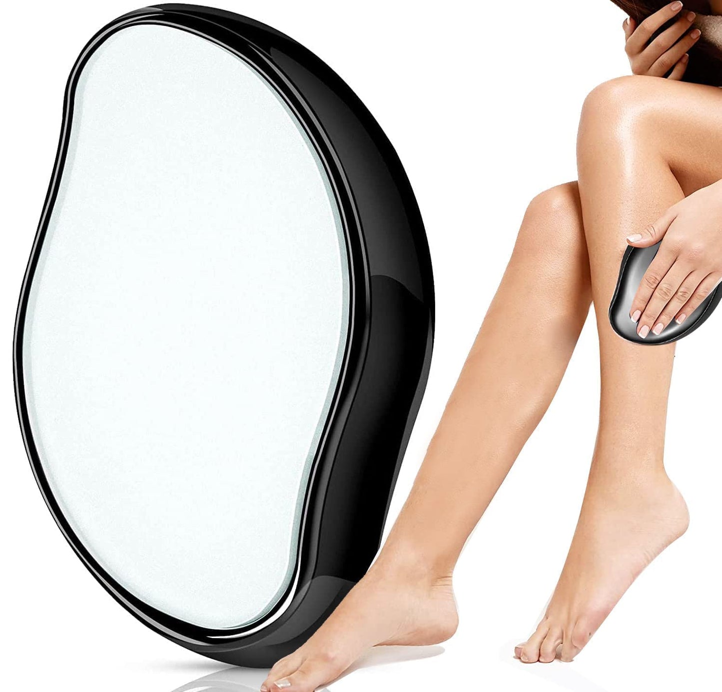 UK-1008 Crystal Hair Eraser Stone, Painless Magic Crystal Hair Remover for Women Men, Hair Removal Eraser Exfoliator Tool for Arms Legs Back Body Any Part