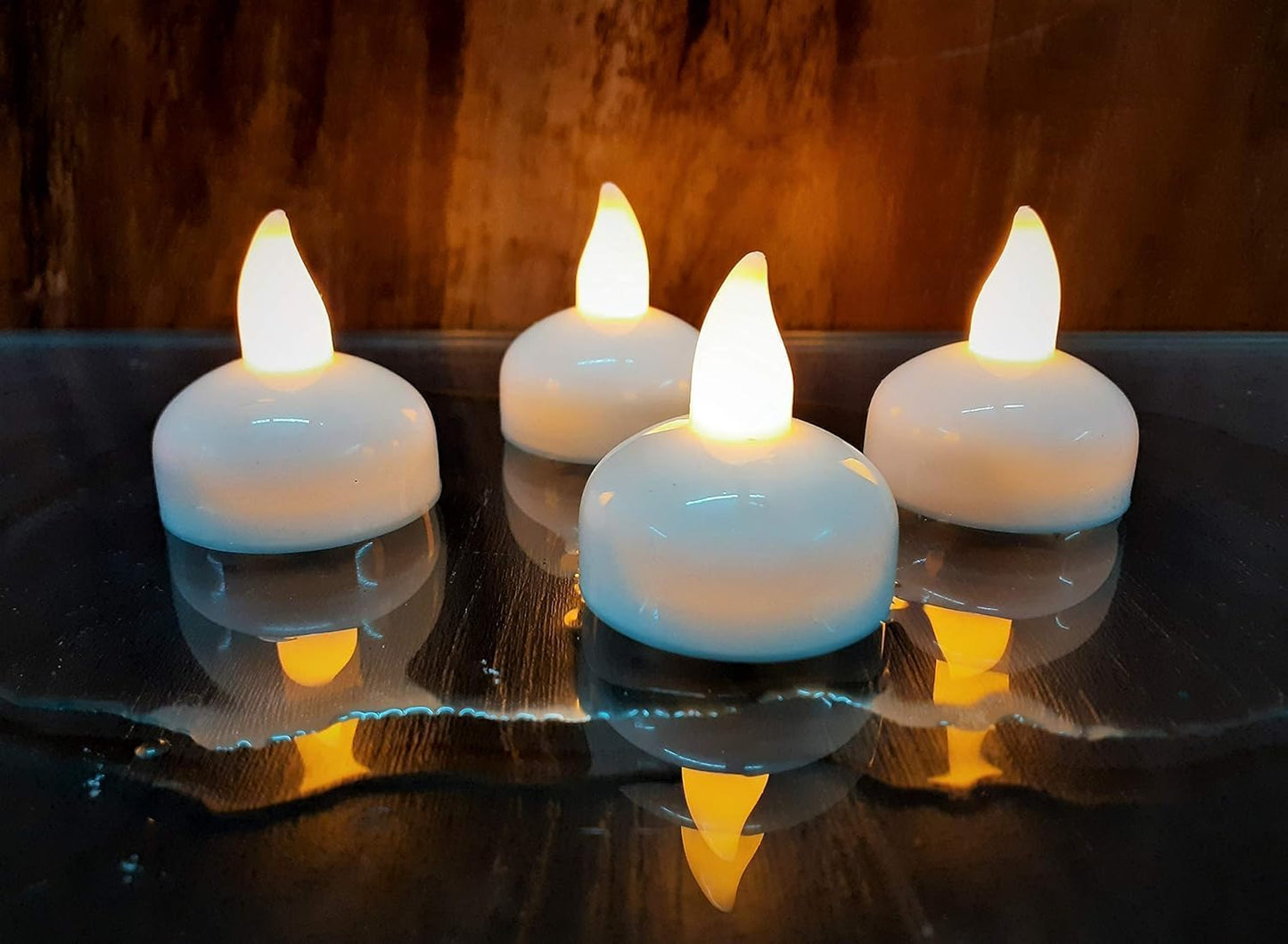 UK-0637 Water Sensor Diya for Home Decor Festivals Decoration Floating Led Light Diya Diwali Purpose Waterproof Candles Party Decorations Water Activated (Pack of 12)