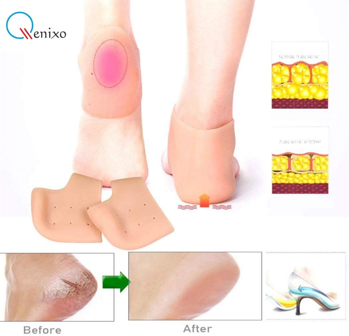 UK-0195 Heel Pad For Heel Pain Heel Socks Anti Crack Silicon Gel Heel And Foot Protector Moisturizing Socks