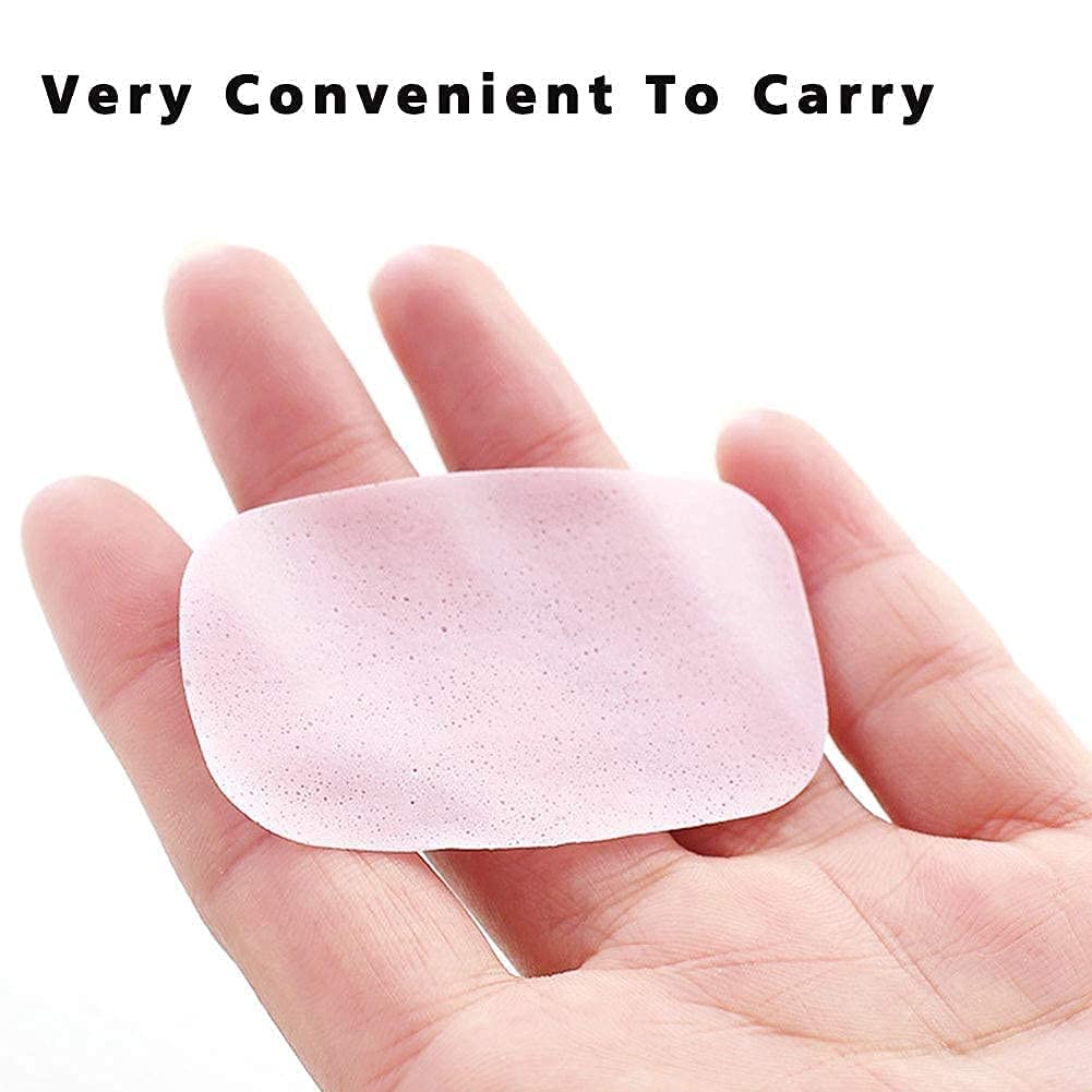 uk-0528 Paper Soap Strips Box Mini Portable Travel Soap Paper Sheets Disposable Hand Washing Bath Scented Paper Soap for Outdoor, Camping Hiking