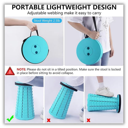 UK-1089 Folding Stools for Outdoor, Camping, Hiking, Fishing, Picnic Chair Plastic Stool Table Foldable Plastic Chair for Train/Metro, Strong Material and Reliable