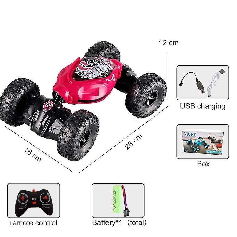 UK-1021 Double Sided Stunt Racing Moka 4-Wheel Drive/ Off Road Rock Crawler Remote Control RC Car with 2.4 GHz for Kids, Boys