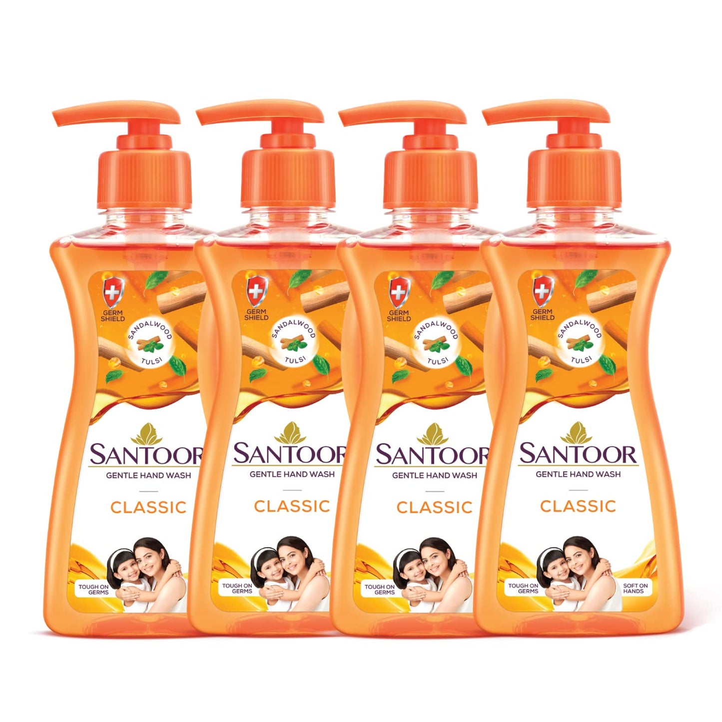 SantoorHand Wash 200ml  1Get 1Free, Rich Lathering Formula With Anti-Bacterial Properties| Soft on Hands| Soothes & Hydrates Skin