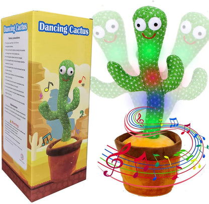 UK-0076 Dancing Cactus Toy for Babies Talking, Speaking, Recording | Repeat What You Say | Singing Electronic Pet for Toddlers | Swing and Sing Toy-Charger Cactus Toy Plant..