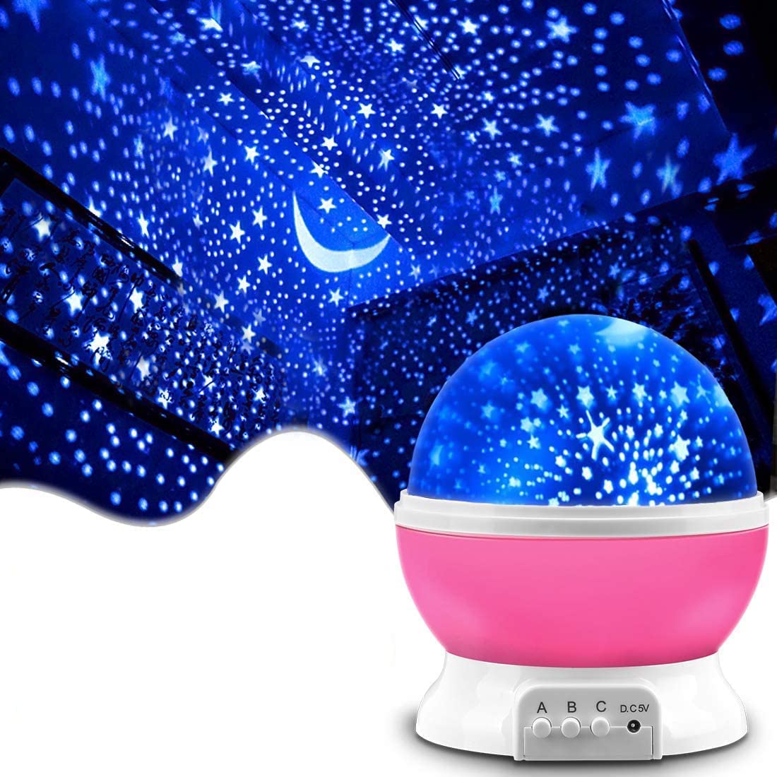 UK-0400 Star Master Moon Night Light Lamp Projector, Star Light Rotating 360 Degree