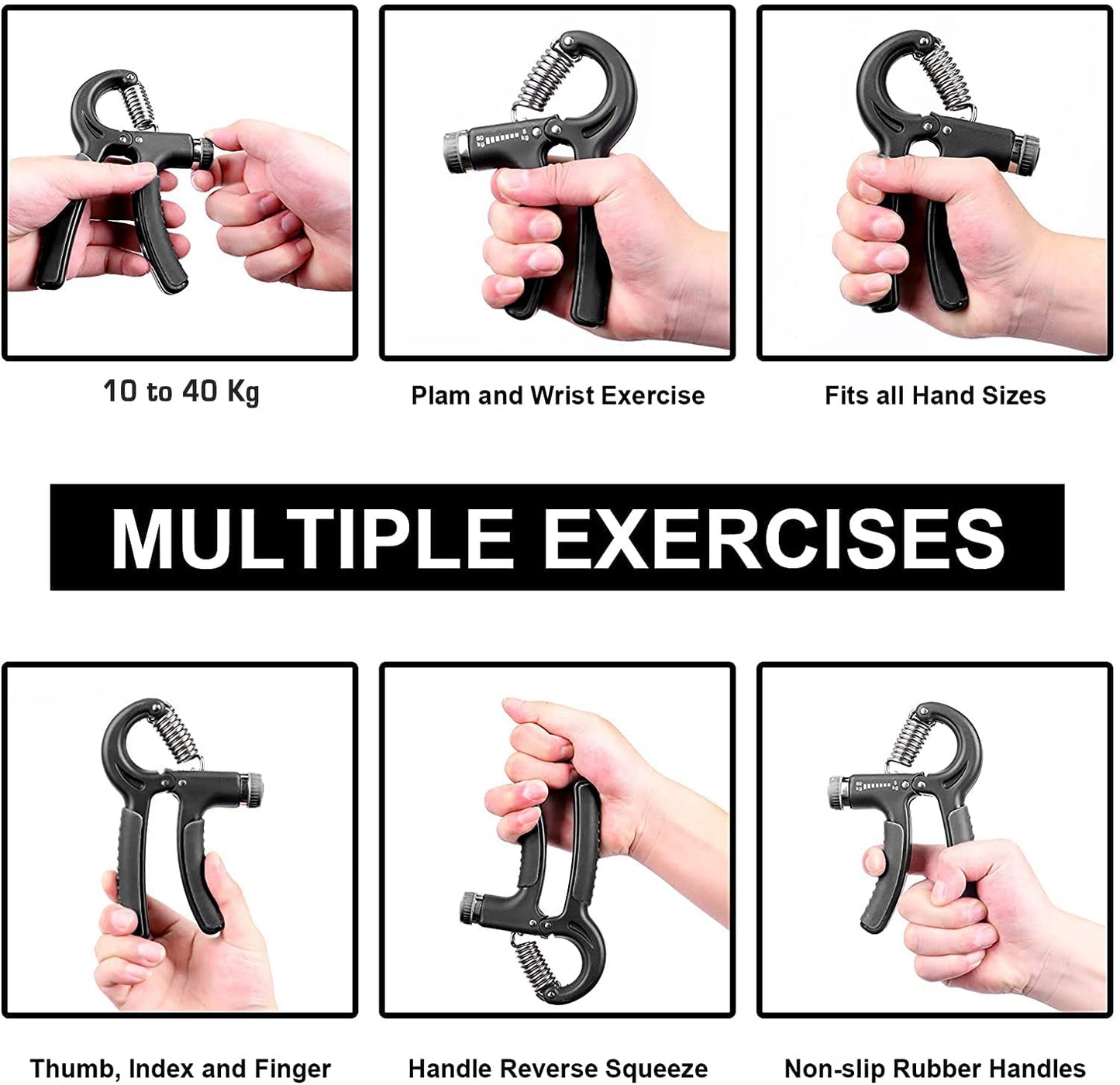 UK-0534 Adjustable Hand Grip Strengthener, Hand Gripper for Men & Women for Gym Workout Hand Exercise Equipment to Use in Home for Forearm Exercise, Finger Exercise Power Gripper ( 5 to 60kg )