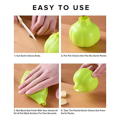 UK-0225 Ginger Garlic Manual Peeling Peeler Simply Rolling Clove Garlic Shaped Garlic Peeler