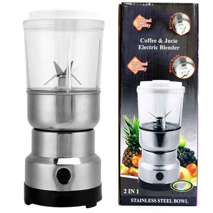 UK-0862 2 in 1 Nima Coffee Mixer Grinder Stainless Steel Multifunctional Grinder, Electric Grinder, Coffee Maker,Smash Machine for Coffee Beans, Household Electric Mixer Grinder