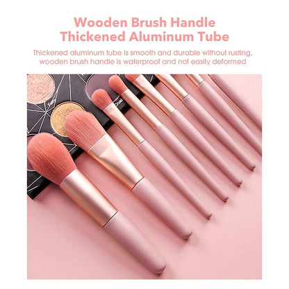 UK-0278 Makeup Brush Set Kabuki Foundation Blending Brush Face Powder Blush Concealers Eye Shadows Make Up Brushes (8Pcs)