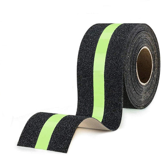 UK-0734 Anti Slip Tape with Glow in Dark Stripe for Stairs, 2 InchX16.4 Foot, Grip Tape for Stairs