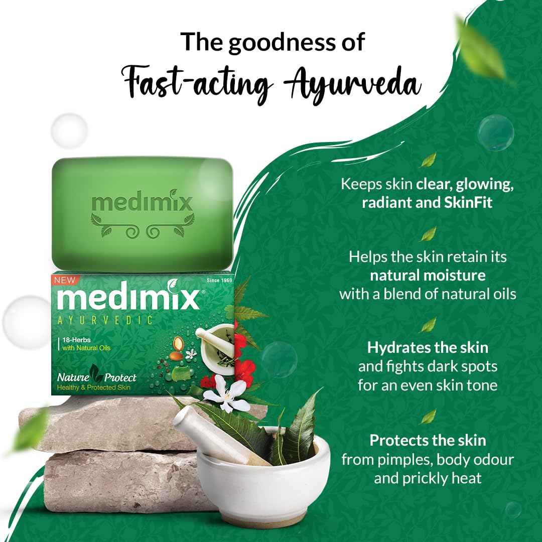 Medimix Ayurvedic Bathing Soap | Natural Oils For Healthy & Protected Skin | Shop Herbal