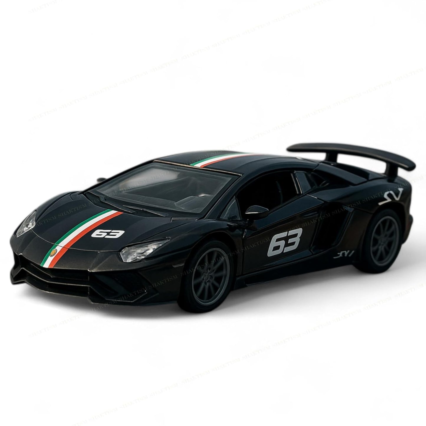 UK-0984 Lamborghini Diecast Model Toy, 1:32 Scale with Sound & Lights Pull Back Collectible Vehicle Toy Door Opening Scale Car Model Birthday Gift for Boys Girls (DieCast 63)
