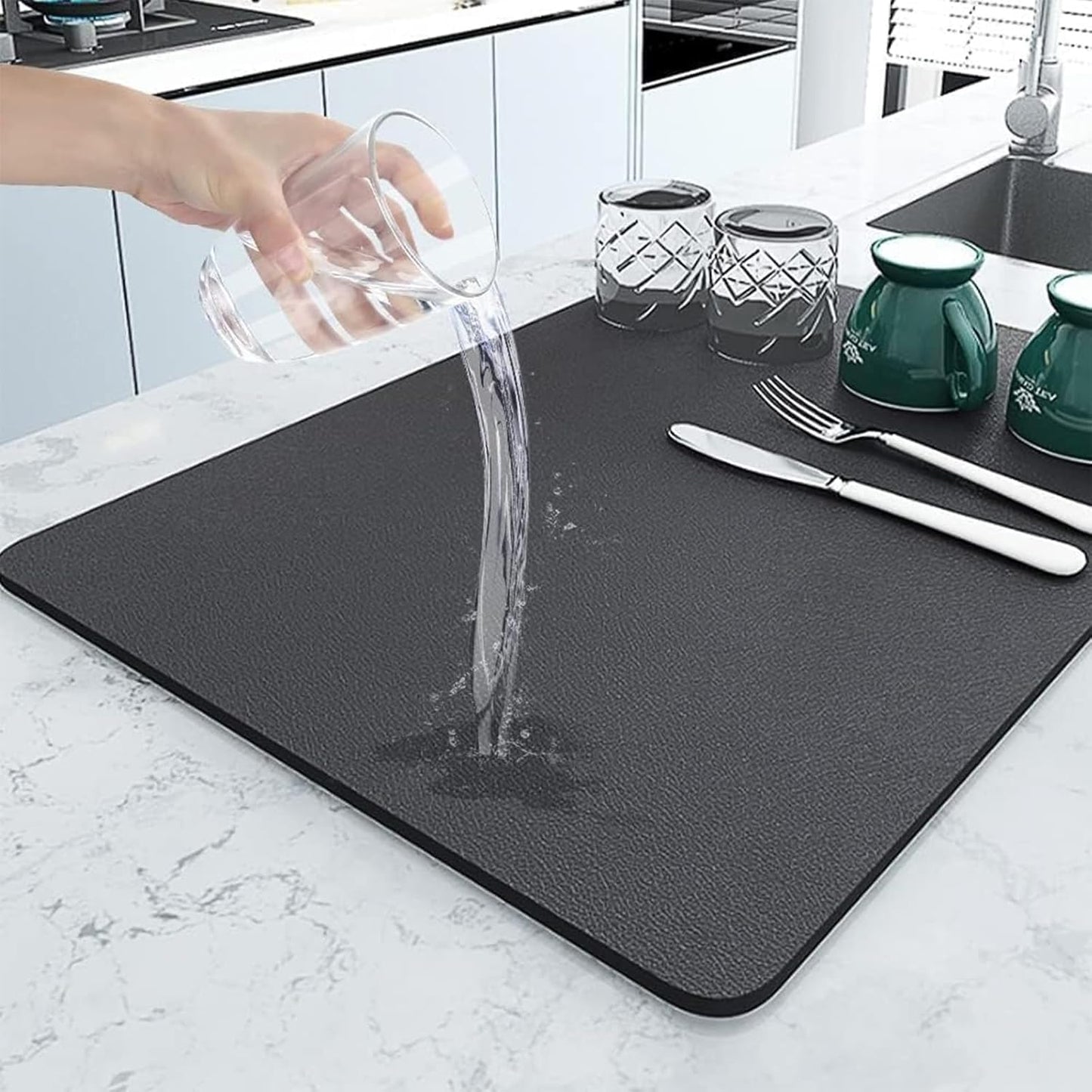 UK-1036  Kitchen Mat | Microfiber Home Drying Mat | Reversible Mat | Kitchen Absorbent Mat for Kitchen, Home, Office and Laundry