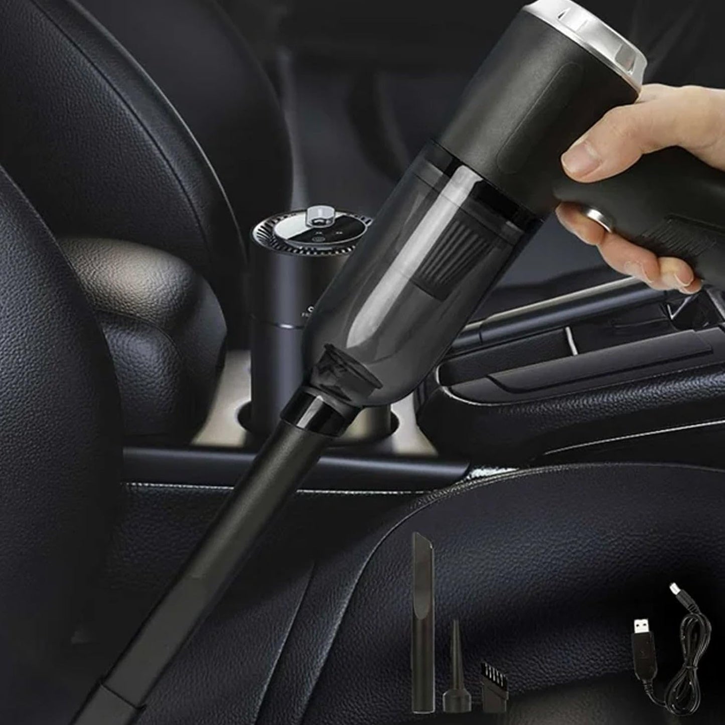 UK-0631 3 in 1 Portable Car Vacuum Cleaner with Blower | USB Rechargeable Wireless Handheld Car Vacuum Cleaner Traveling