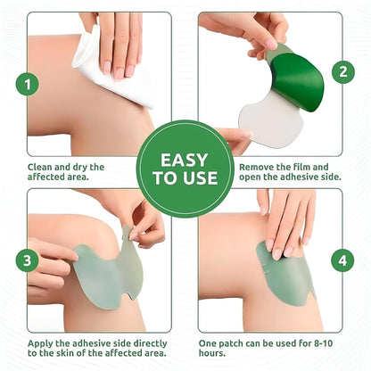 UK-1037 Knee Pain Relief Patches,Inflammation Patch Sticker Instant Relief from Pain glucocare Joint Pain Relief Products Natural Wormwood Extract Patch (pack- 10 patches)