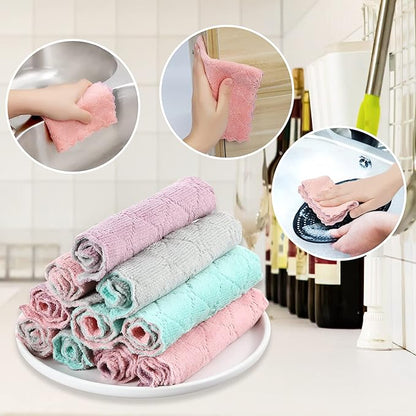 UK-0350 Microfibre Cleaning Clothes, Highly Absorbent, Very Soft, Multi-Purpose Wash Cloth for Kitchen