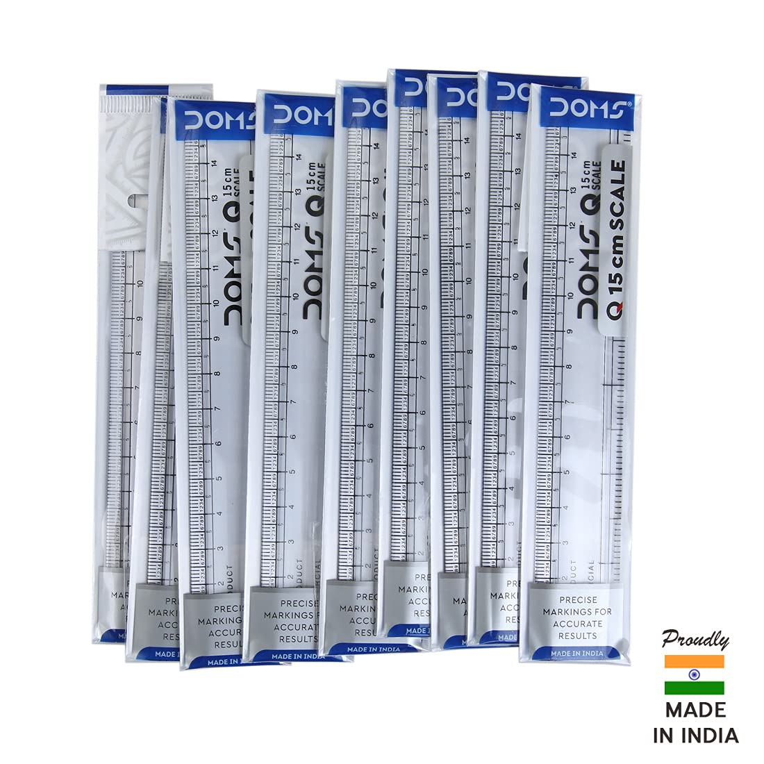 Doms Transparent Scale | Precise Marking For Accurate Results | Durable & Strong Plastic Prevents Breakage