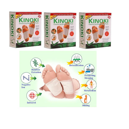 UK-0034 Kinoki Premium Detox Foot Pad, Cleansing Toxin Remover Foot Patches, Organic Weight Loss Patch, For Men & Women - Free Size