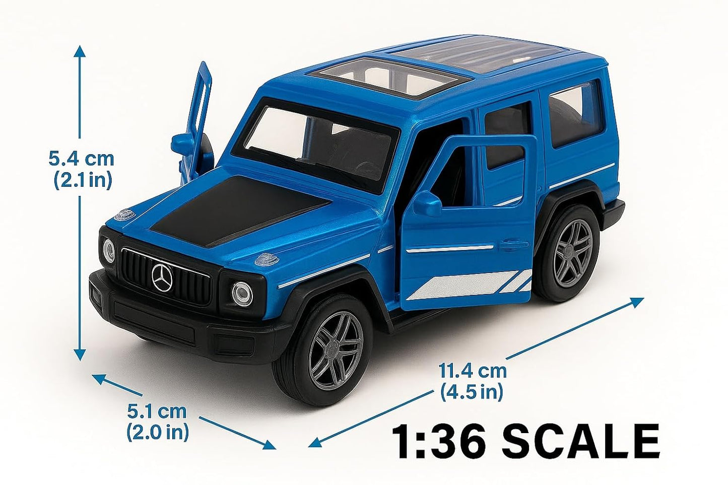 UK-0967 Mercedes G Wagon Car AMG G63 – 1:32 Scale Alloy Pull-Back G-Wagon Car Model, Off-Road Vehicle Toy for Kids & Collectors, Gift for Boys & Enthusiasts