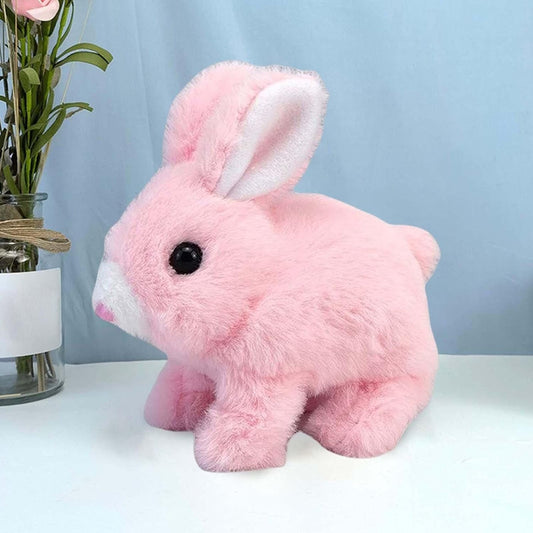 UK-0979 Rabbit Interactive Electronic Pet Plush Bunny Toys with Sounds and Movements Walking Rabbit Toy, Animated Wiggle Ears Twitch Nose Gift for Toddlers Kids