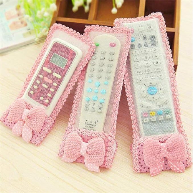 UK-0330 (Set of 3) Remote Covers Prevent Your remotes from dust| fits on All remotes Available in Common Indian households Multicolor