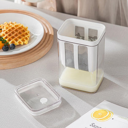 UK-0950 Yogurt Strainer, 1100ml Multi Yoghurt Maker Strainer with Fine Mesh Bag & Lid for Thick Greek Yogurt, Soybean Milk, Kefir, Berries, Soup, Fruit Juice, Coffee