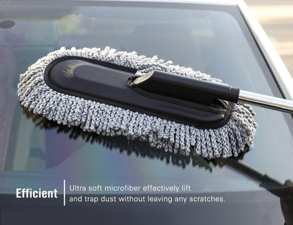 UK-0118  Car Duster, Extendable Long Handle Microfiber Car Cleaner Exterior Scratch Free Car Cleaning Tool