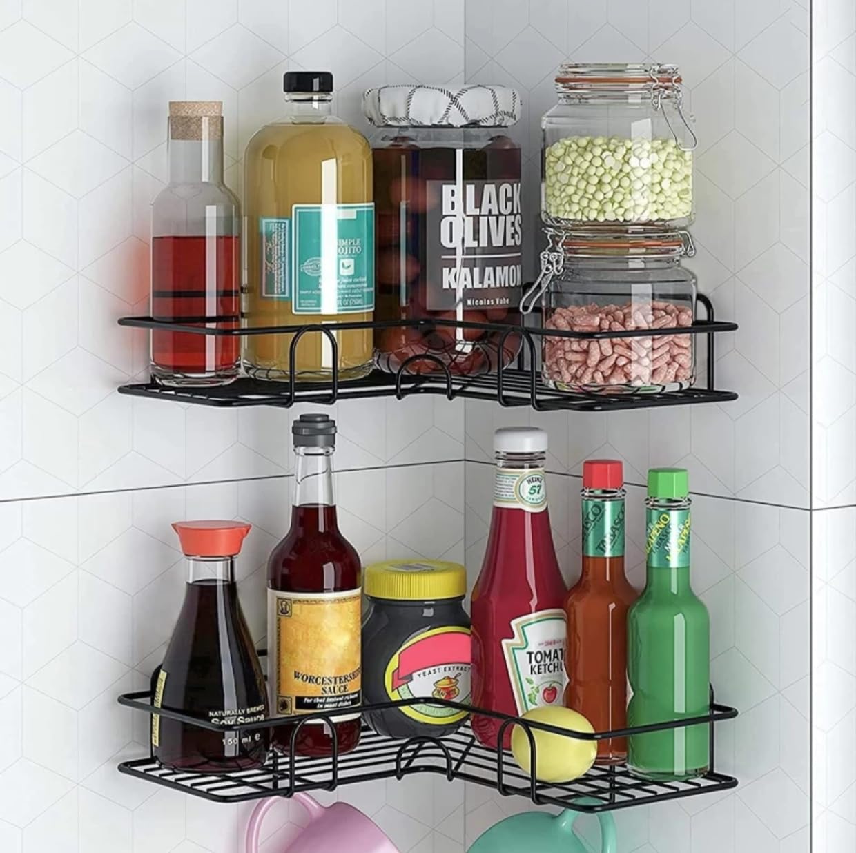 UK-0251 Corner Shelf Rack Bathroom Corner Organizer Stand Bathroom Organisers Storage Racks Bathroom Shelf/Shelves Corner