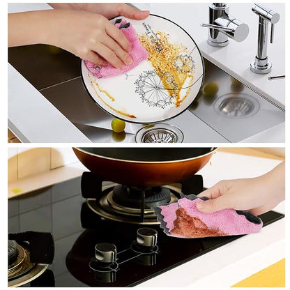 UK-0350 Microfibre Cleaning Clothes, Highly Absorbent, Very Soft, Multi-Purpose Wash Cloth for Kitchen