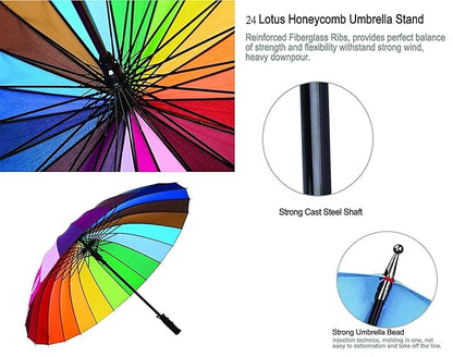 UK-0384 Rainbow Umbrella for men and women