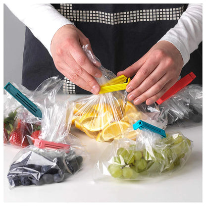 UK-0060 18Pc Plastic Food Snack Bag Pouch Clip Sealer for Keeping Food Fresh for Home, Kitchen, Camping Snack Seal Sealing Bag Clips (Multi-Color)