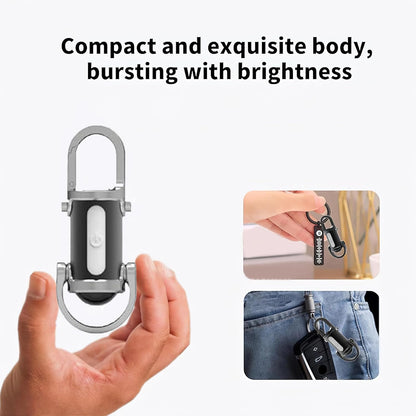 UK-1090  Portable LED Work Light Keychain Pendant USB Rechargeable Flashlight Keyring for Camping Pocket Sized Accessory Portable Flashlight Keychain