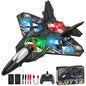 UK-1050 Fighter Plane RC Plane - 2.4 GHz Remote Controlled Fighter Plane || RC Airplane Easy to Fly Stable Jet Fighter Toys for Kids || LED Lights, 360 Degree Hovering Airplane and Stun Roll