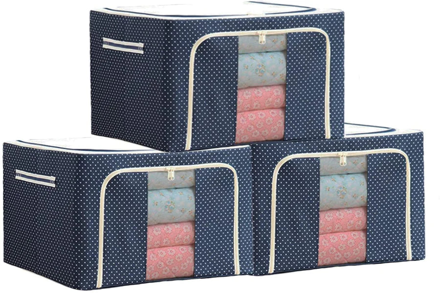 UK-0045  Storage Box for clothes, Cloth Storage box for wardrobe, cloth organisers storage box, saree boxes for storage Oxford Cloth material