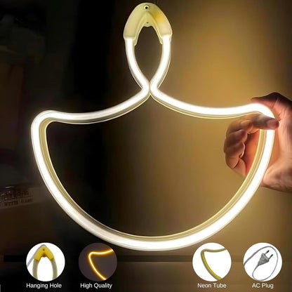 UK-1011 Diwali Diya Neon Sign Strip Lights, LED Strip Rope Lights for Home Party Supplies Decor Accessory | Signs for Diwali Room Indoor Outdoor Decoration Light